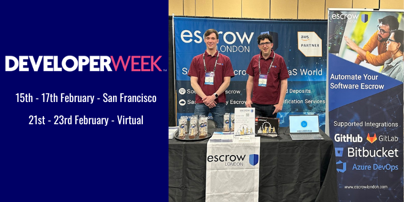 Success at DeveloperWeek in San Francisco for the Escrow London North America Team
